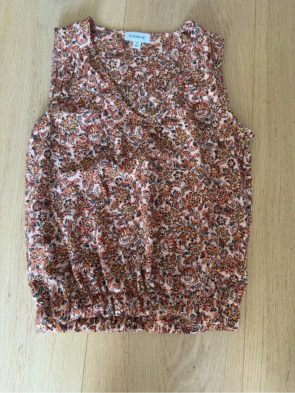 Evereve Floral Sleeveless Blouse